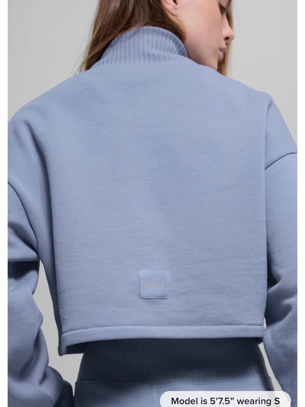 ALO Yoga Light Lavender Cropped Hoodie